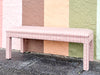 Pink Striped Upholstered Bench