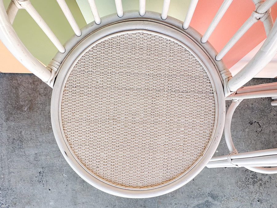 Pair of Cute Coastal Rattan Bar Stools