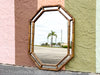 Faux Bamboo Octagon Mirror