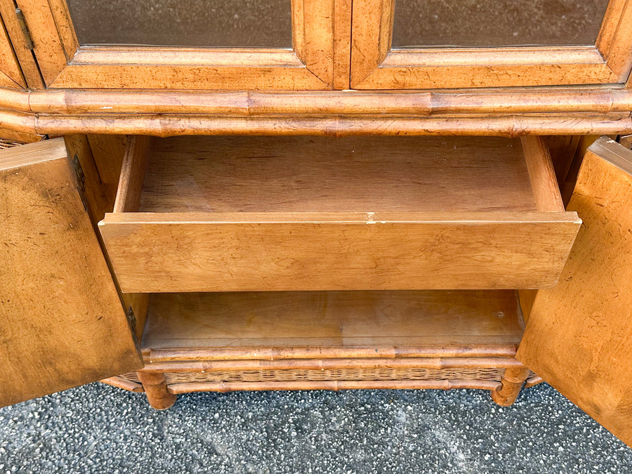 Faux Bamboo China Cabinet
