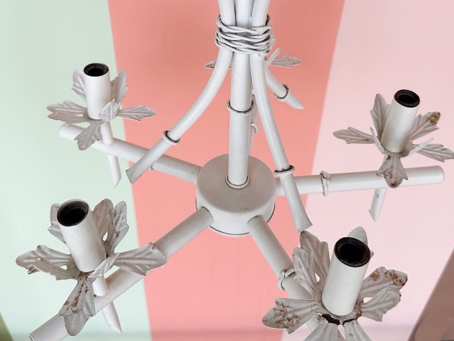 Petite Faux Bamboo Pagoda Chandelier