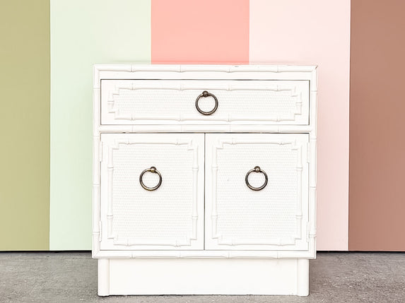 Faux Bamboo Omega Nightstand
