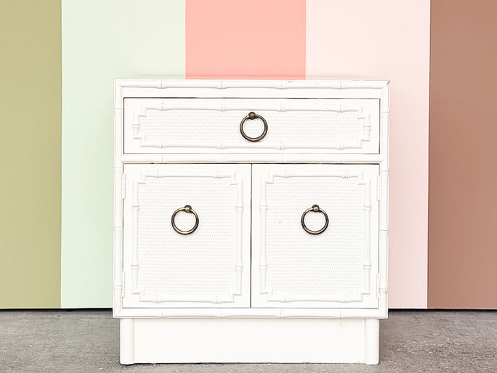 Faux Bamboo Omega Nightstand