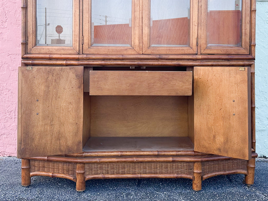 Faux Bamboo China Cabinet