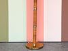 Brass and Rattan Floor Lamp
