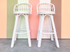 Pair of Cute Coastal Rattan Bar Stools