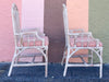 Set of Six McGuire Style Cathedral Dining Chairs