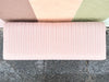 Pink Striped Upholstered Bench