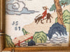 Pagoda Scene Needlepoint Folding Art