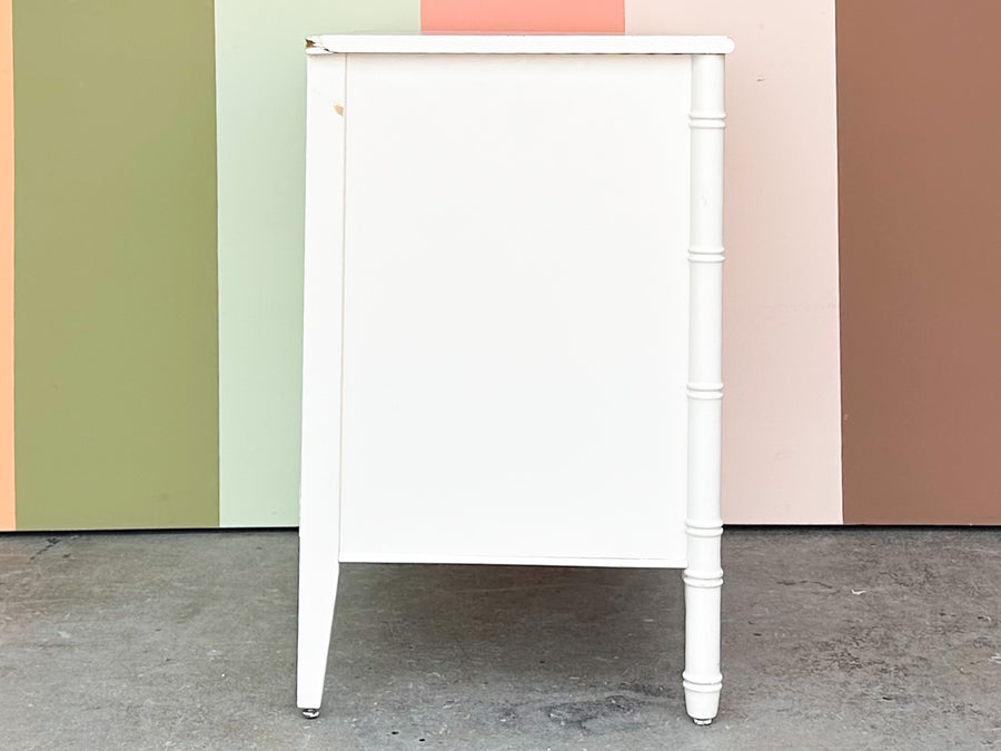 Thomasville Oversized Faux Bamboo Nightstand