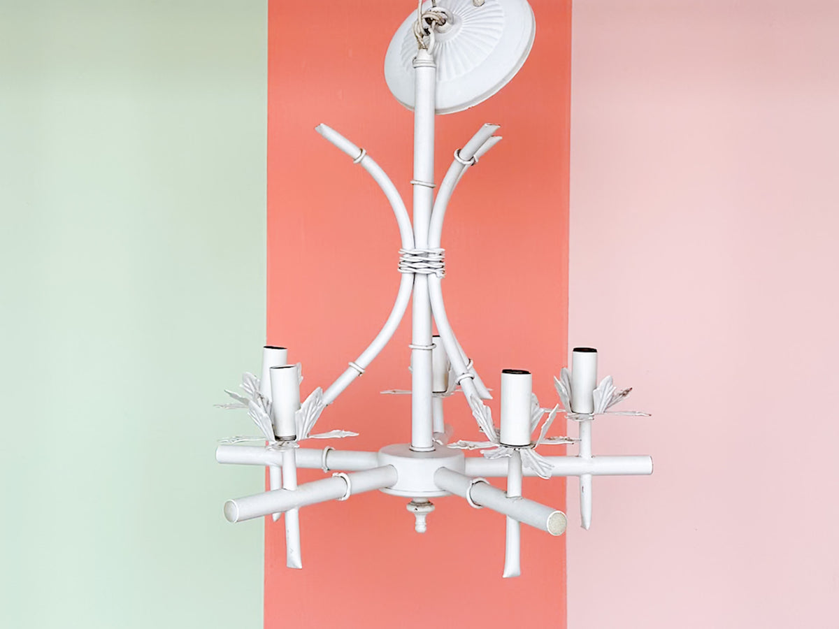 Petite Faux Bamboo Pagoda Chandelier