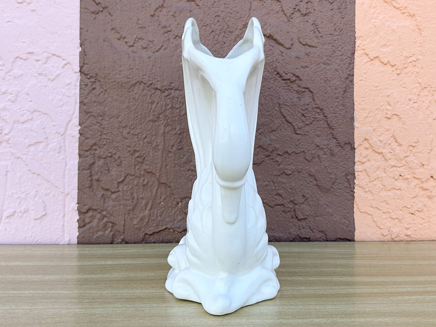 MCM White Swan Vase