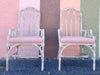 Set of Six McGuire Style Cathedral Dining Chairs