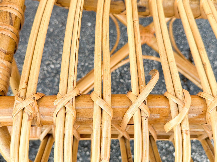 Pair of Island Chic Rattan Arm Chairs