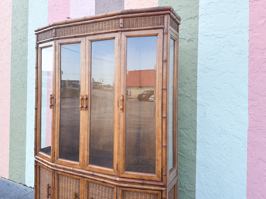 Faux Bamboo China Cabinet