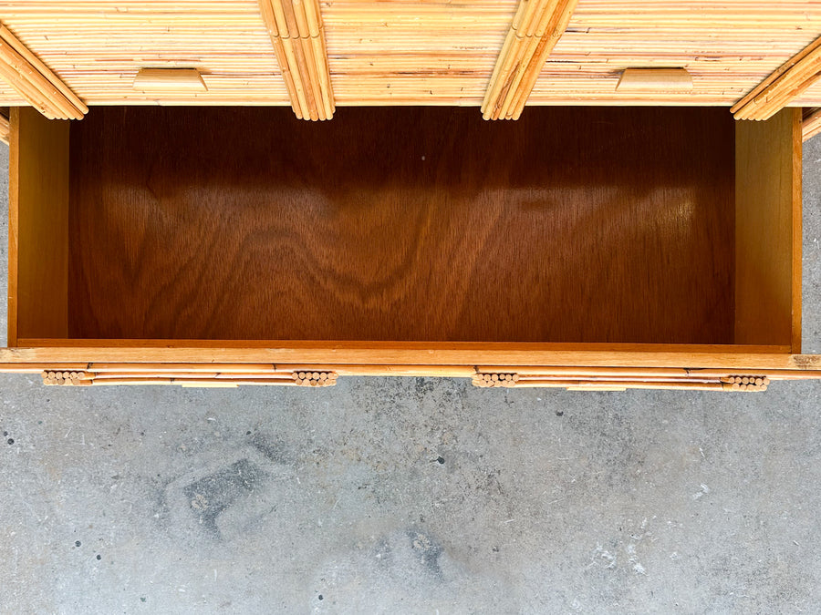 Pencil Reed Rattan Armoire