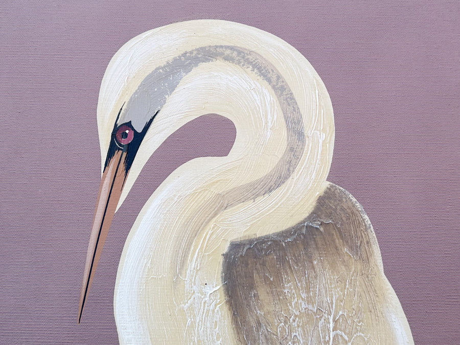 Lavender Heron Original Art