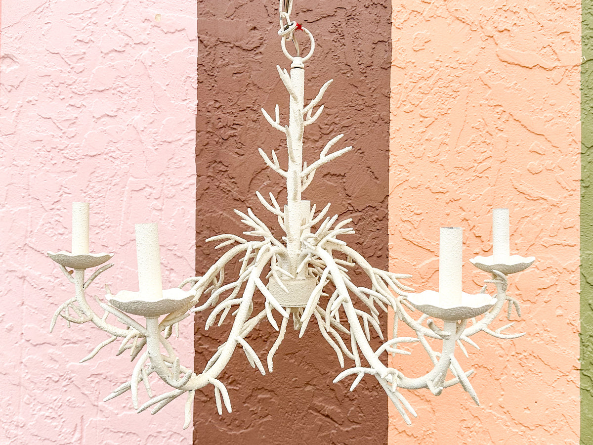 Charming Faux Coral Chandelier