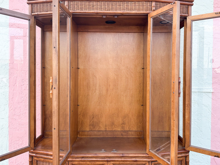 Faux Bamboo China Cabinet