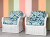 Pair of Braided Rattan Lounge Chairs