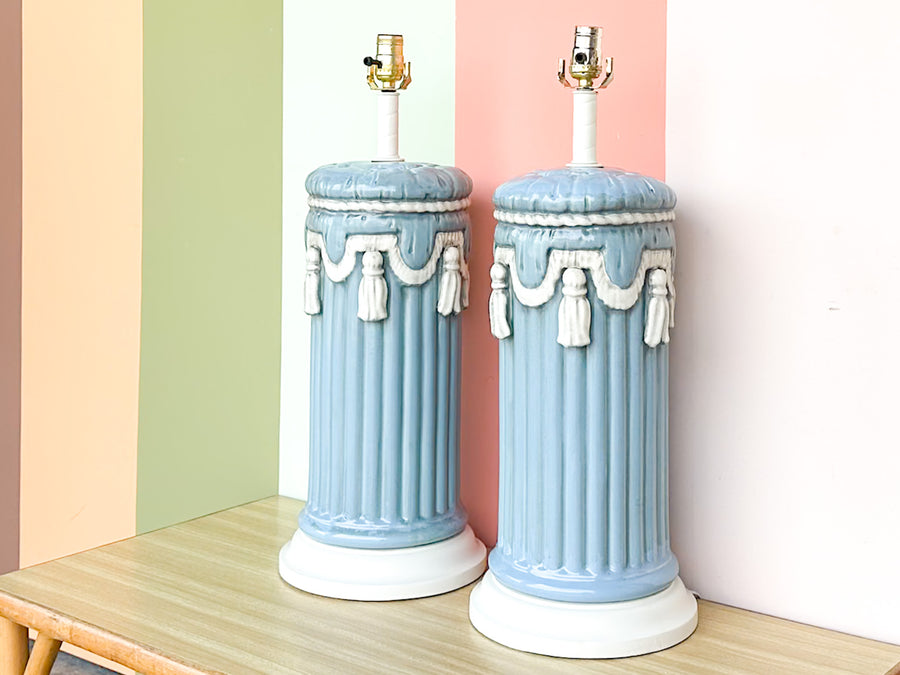 Pair of Regency Chic Nardini Tassel Lamps