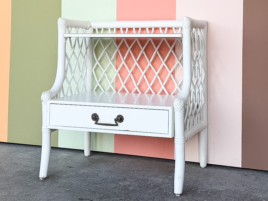 Cute Lattice Rattan Nightstand