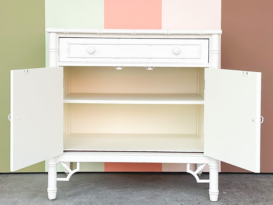 Thomasville Oversized Faux Bamboo Nightstand