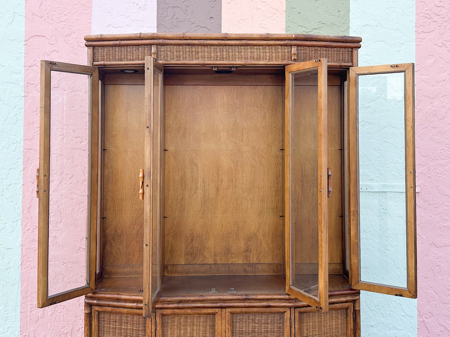 Faux Bamboo China Cabinet