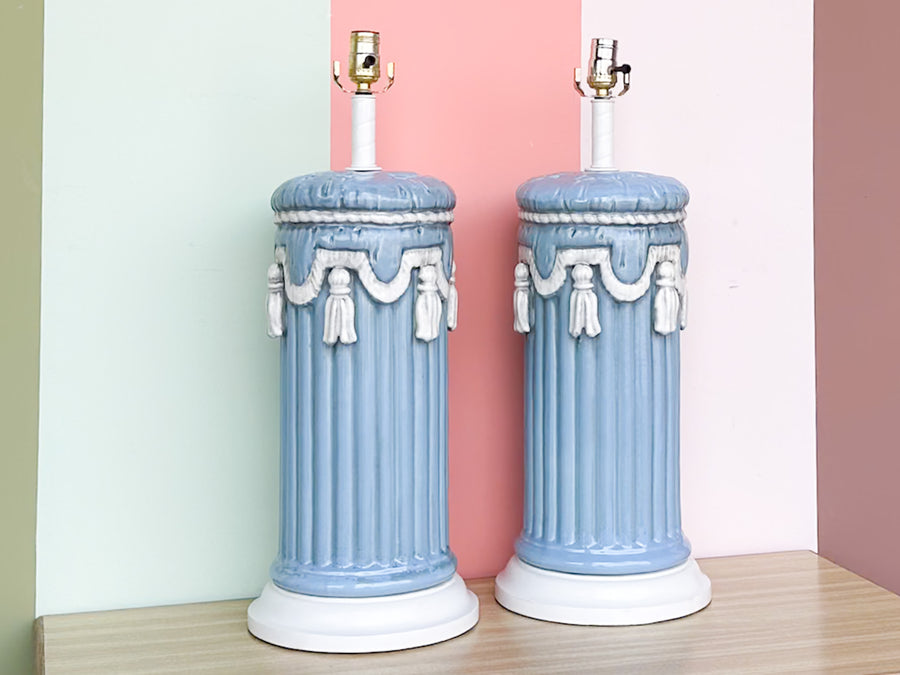 Pair of Regency Chic Nardini Tassel Lamps