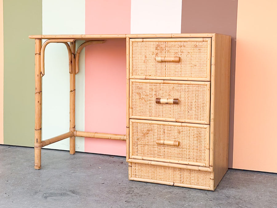 Cute Rattan Writing Desk