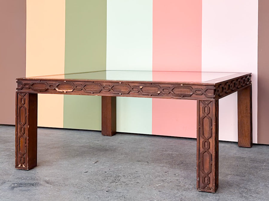 Handsome Fretwork Coffee Table