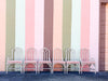 Set of Six McGuire Style Cathedral Dining Chairs