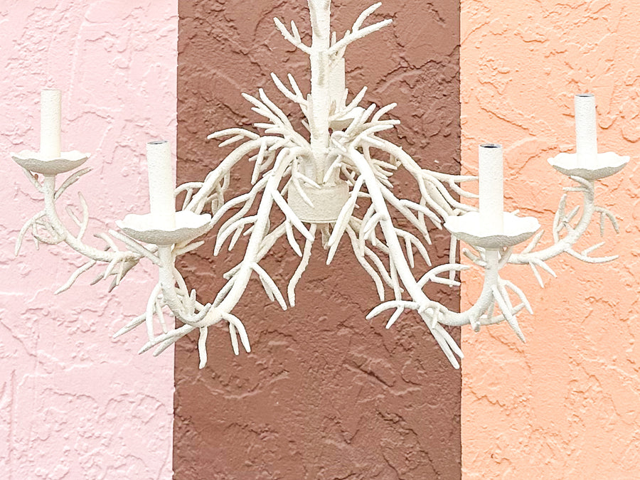 Charming Faux Coral Chandelier