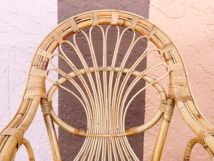 Pair of Island Chic Rattan Arm Chairs