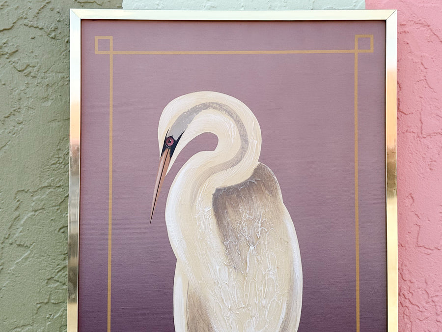 Lavender Heron Original Art