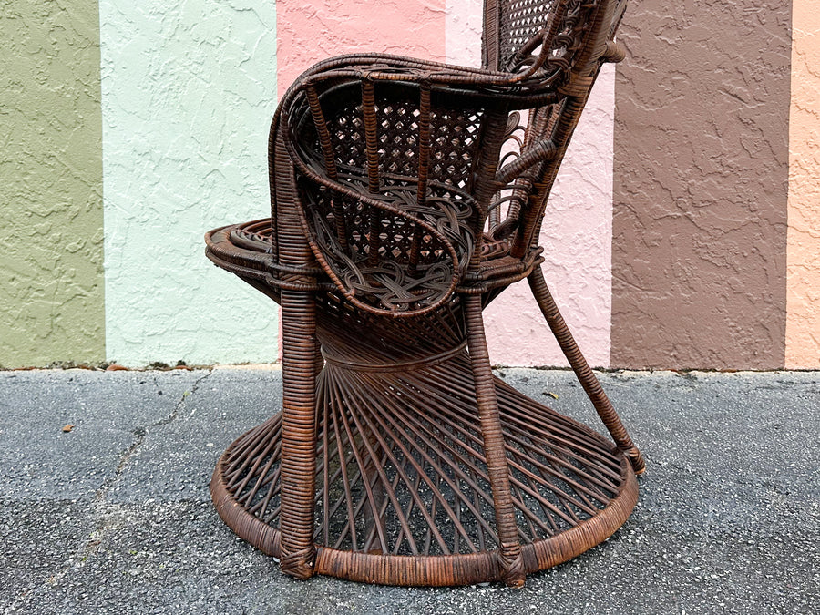 Fiddlehead and Cane Peacock Chair