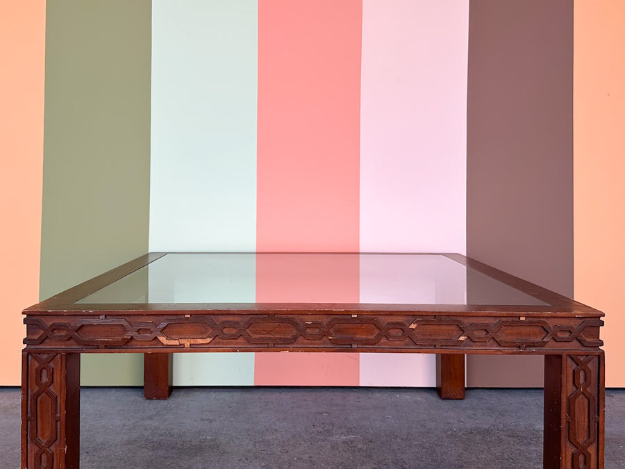 Handsome Fretwork Coffee Table