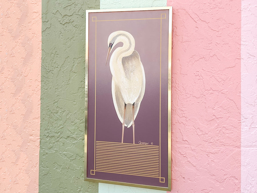 Lavender Heron Original Art