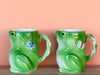 Set of Four Franci Villa Italian Frog Mugs