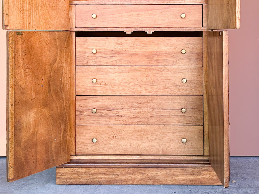 Handsome Faux Bamboo Armoire
