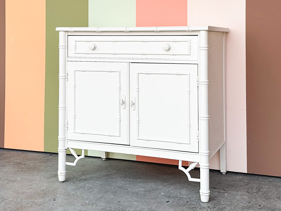 Thomasville Oversized Faux Bamboo Nightstand