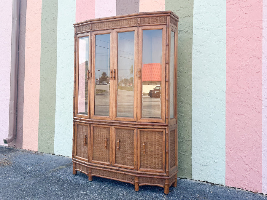 Faux Bamboo China Cabinet