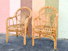 Pair of Island Chic Rattan Arm Chairs