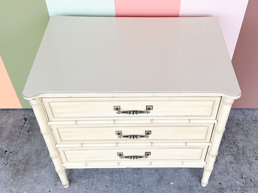 Oversized Henry Link Faux Bamboo Nightstand