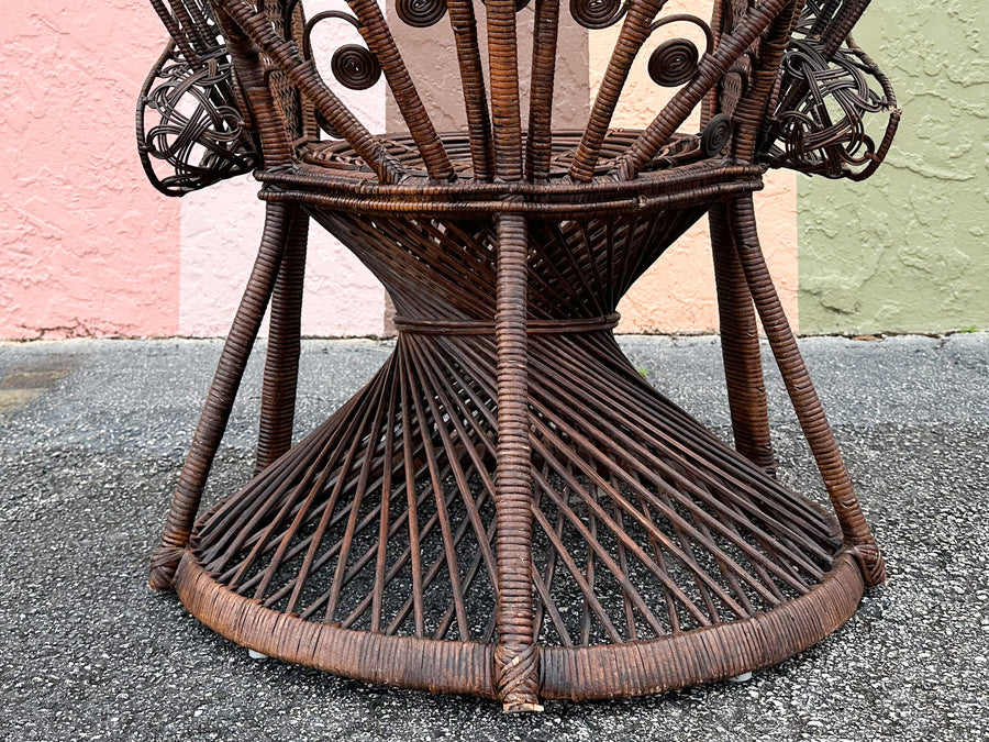 Fiddlehead and Cane Peacock Chair