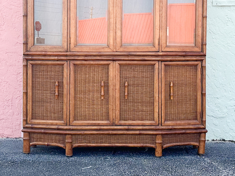 Faux Bamboo China Cabinet