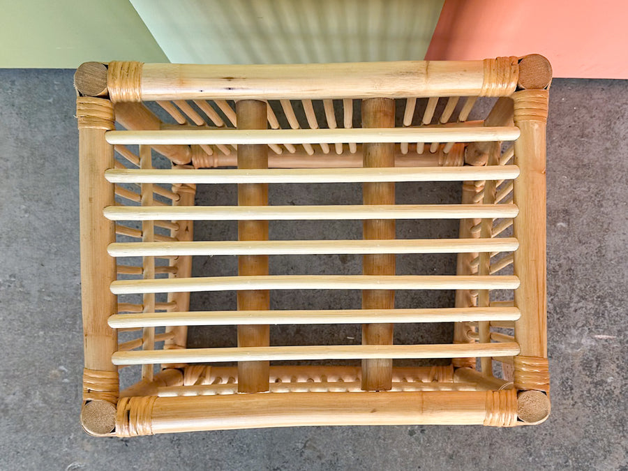 Pair of Rattan Ottomans