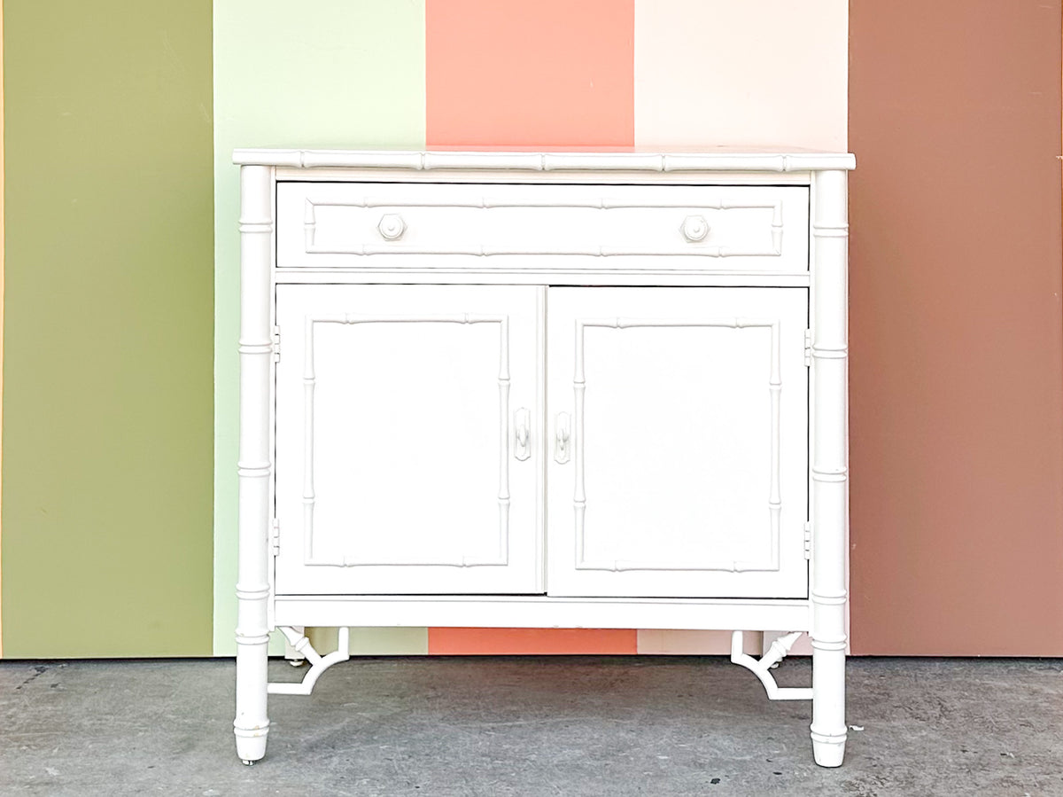 Thomasville Oversized Faux Bamboo Nightstand