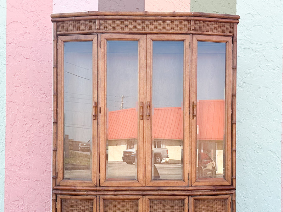 Faux Bamboo China Cabinet