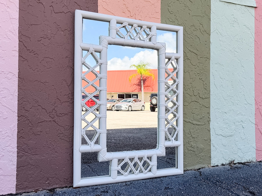 Ficks Reed Rattan Lattice Mirror